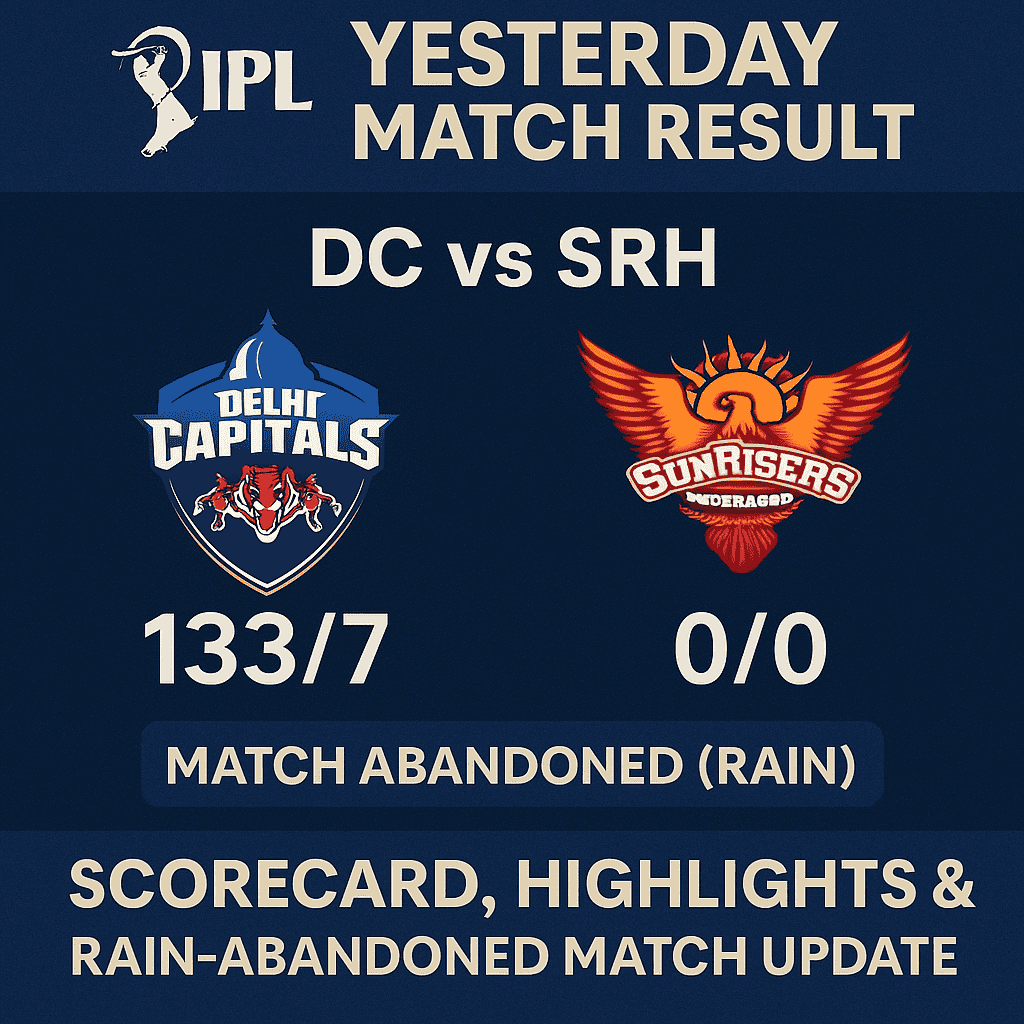 IPL-Yesterday-Match-Result-DC-vs-SRH-2025-Scorecard-Highlights-&-Rain-Abandoned-Match-Digital-Preeyam-News