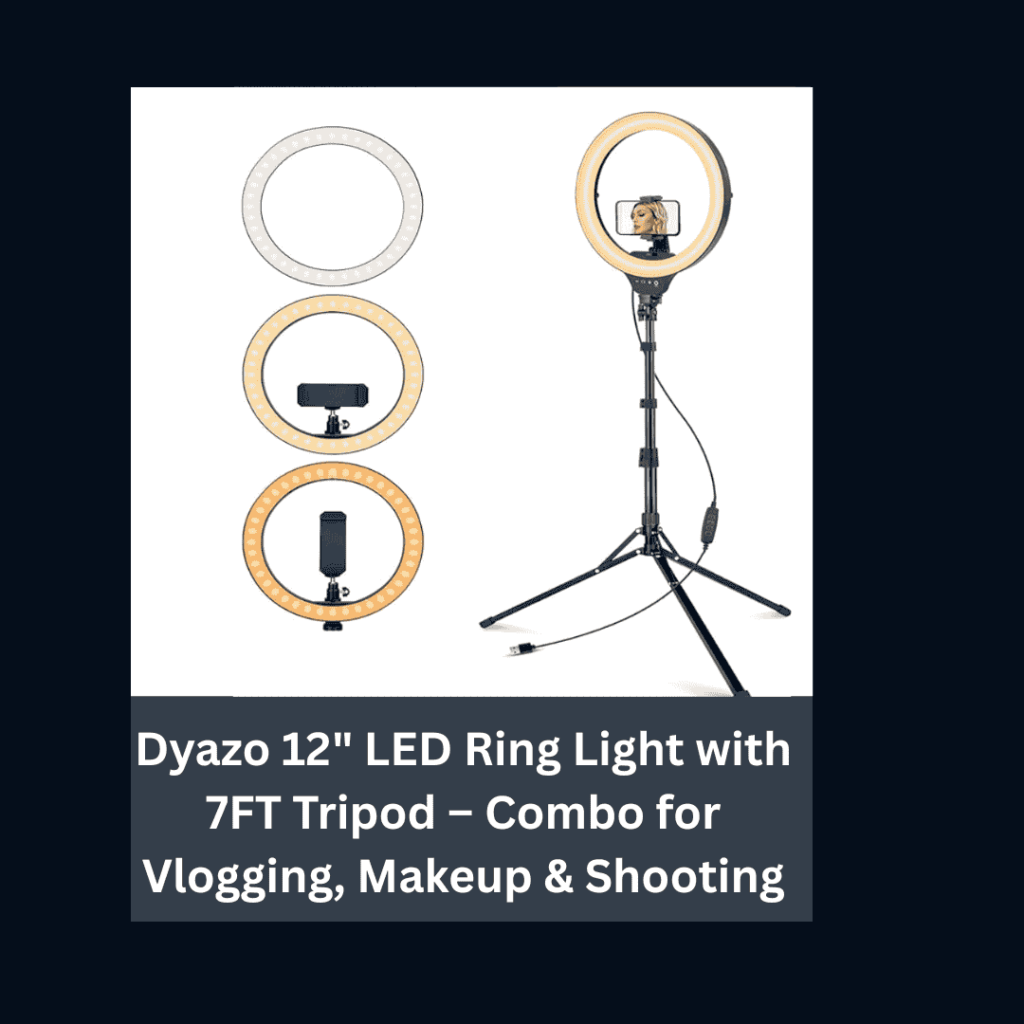 Dyazo-12-LED-Ring-Light-with-7FT-Tripod-Combo-for-Vlogging-Makeup-&-Shooting-Amazon-Affiliate-Digital-Preeyam-News
